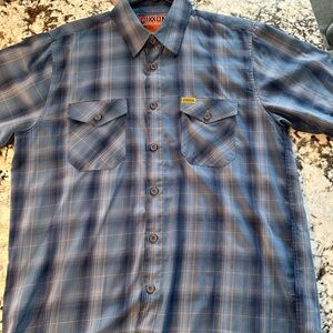 DIXXON Navy and Gray Plaid Casual Shirt